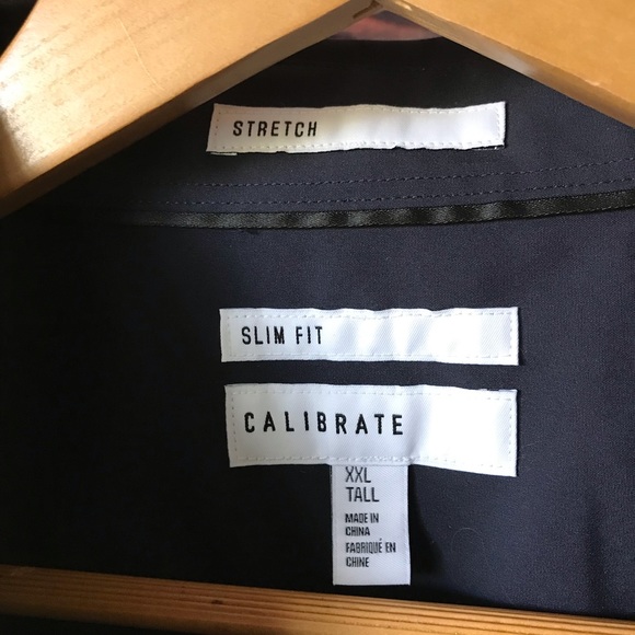 Calibrate Navy Button Down Shirt - Picture 2 of 8